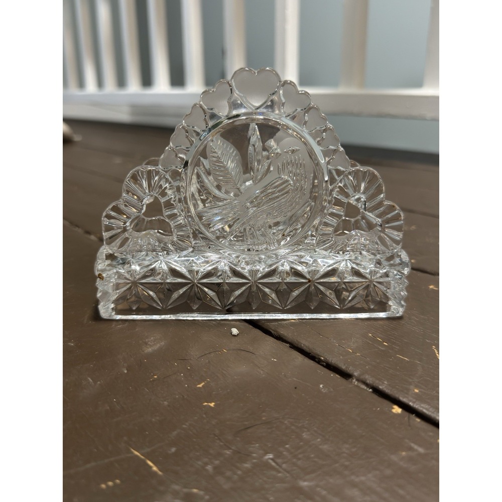 Vintage‎ Discontinued Hofbauer Byrdes Collection Crystal Napkin Holder Germany
